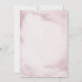 Invitation Aquarelle Blush Pink Graduation Menu du dîner (Dos)