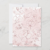 Invitation Aquarelle Blush rose Eucalyptus Brunch Bubbly (Dos)