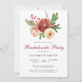 Invitation Aquarelle Blush rose Floral Bachelorette Party (Devant)