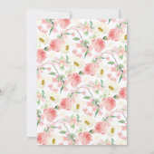 Invitation Aquarelle Blush Rose Peonies Floral Baby Brunch (Dos)