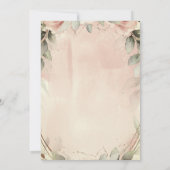 Invitation Aquarelle Blush Roses première sainte communion (Dos)