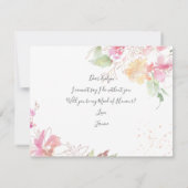 Invitation Aquarelle Blushing Romance Maid of Honor (Dos)