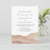 Invitation Aquarelle Boho Abstraite | Le Mariage De (Debout devant)