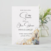 Invitation Aquarelle Boho Calla Lily Baby shower Floral (Debout devant)