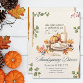 Invitation Aquarelle Boho Cottagecore Thankesgiving