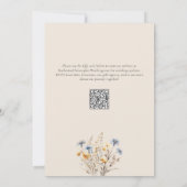 Invitation Aquarelle BOHO Fleur sauvage Élégant Mariage beige (Dos)