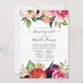 Invitation Aquarelle Boho Floral Baby shower par courrier (Devant)