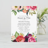 Invitation Aquarelle Boho Floral Fête des mariées par courrie (Debout devant)