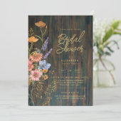 Invitation Aquarelle Boho Floral Fleurs sauvages Fête des mar (Debout devant)