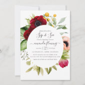Invitation Aquarelle Boho Floral Sip et voir (Devant)
