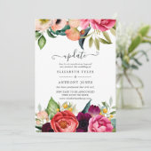Invitation Aquarelle Boho Floral Spring Wedding Update (Debout devant)