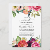 Invitation Aquarelle Boho Floral Spring Wedding Update (Devant)