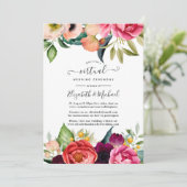 Invitation Aquarelle Boho Floral Spring Wedding Update (Debout devant)