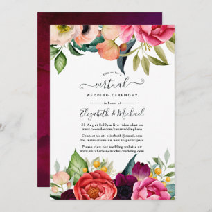 Invitation Aquarelle Boho Floral Spring Wedding Update
