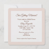 Invitation Aquarelle Boho Highland Vache avec tête nuptiale (Dos)