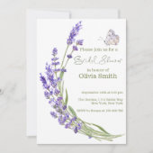 Invitation Aquarelle Boho Lavender Fête des mariées (Devant)