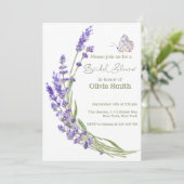 Invitation Aquarelle Boho Lavender Fête des mariées (Debout devant)