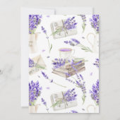 Invitation Aquarelle Boho Lavender Fête des mariées (Dos)