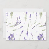 Invitation Aquarelle Boho Lavender Mariage (Dos)