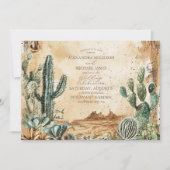 Invitation Aquarelle Boho Ouest (Devant)