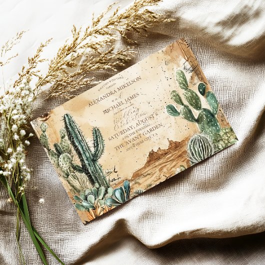 Invitation Aquarelle Boho Ouest