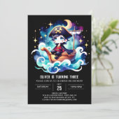 Invitation Aquarelle Boho Pirate Anniversaire (Debout devant)