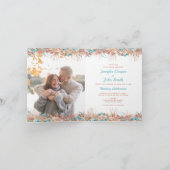 Invitation Aquarelle Boho Terracotta Floral Mariage d'automne (Intérieur)