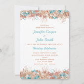 Invitation Aquarelle Boho Terracotta Mariage Floral (Devant)