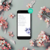 Invitation Aquarelle Boho violet Floral Mariage d'hiver