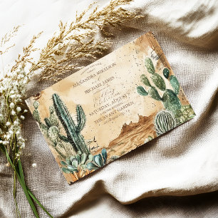 Invitation Aquarelle Boho Western