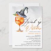 Invitation Aquarelle Boire des sorcières Spritz Halloween Par (Devant)