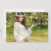 Invitation Aquarelle Bois Animaux Photo Douche (Dos)