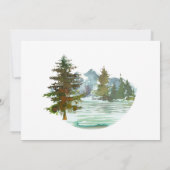 Invitation Aquarelle Bois Cerf Baby shower de verdure (Dos)