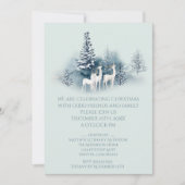 Invitation Aquarelle Bois Deer (Devant)