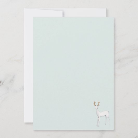 Invitation Aquarelle Bois Deer (Dos)