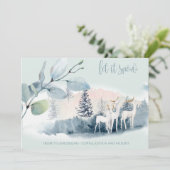 Invitation Aquarelle Bois Deer (Debout devant)