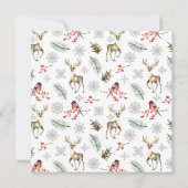 Invitation Aquarelle bois d'hiver cabine maison de vacances o (Dos)