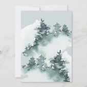 Invitation Aquarelle Bois Pin vert Mariage (Dos)