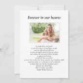 Invitation Aquarelle Bois Pine Célébration de la vie Photo (Dos)