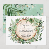 Aquarelle Bois Végétation Baptême Baptême Baptême