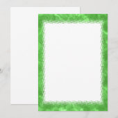 Invitation Aquarelle Bordure Noël Blanc Texte personnalisé (Devant / Derrière)