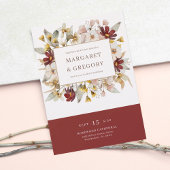 Invitation Aquarelle Botanique Bordeaux Mariage
