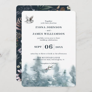 Invitation Aquarelle Botanique Chouette Botanique Mariage