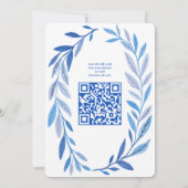 Invitation Aquarelle botanique CUSTOM QR Bar Bat mitzvah (Dos)