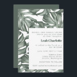 Invitation Aquarelle botanique de Monstera Bat mitzvah vert<br><div class="desc">Monstera Plante Botanique Aquarelle Vert Bat mitzvah Invitation</div>