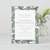 Invitation Aquarelle botanique de Monstera Fête des mariées v (Debout devant)