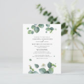 Invitation Aquarelle botanique Eucalyptus Mariage de verdure (Debout devant)