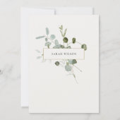 Invitation Aquarelle Botanique Eucalyptus Wreath Anniversaire (Dos)