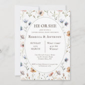 Invitation Aquarelle botanique, fleur sauvage de printemps (Devant)