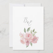 Invitation Aquarelle botanique fleurs roses Enregistrer la da (Dos)